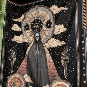 skeleton wizard tapestry